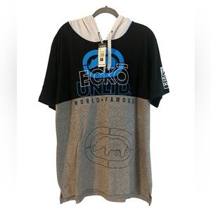 Ecko Unlimited Black and Gray Short Sleeve Tee. Gray Marled. NWT. S, M, L, XL.